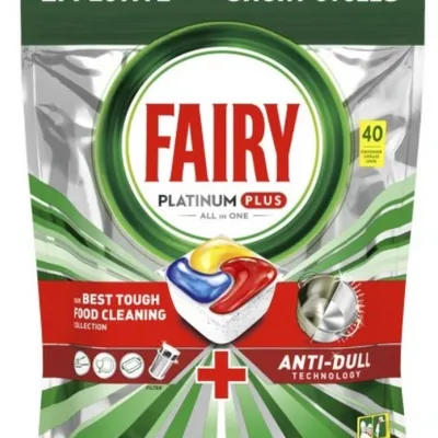 Fairy kapsułki platinum plus kapsułki do zmywarki lemon anti dull 40 szt