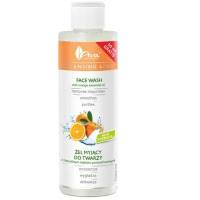 Ava żel myjący do twarzy z naturalnym olejkiem pomarańczowym 200 ml