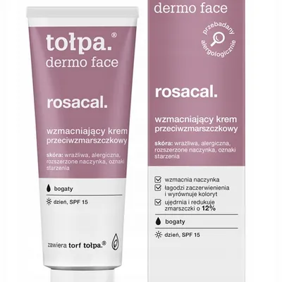 Tołpa dermo face rosacal krem wzmacniający przeciwzmarszczkowy bogaty na dzień 40 ml