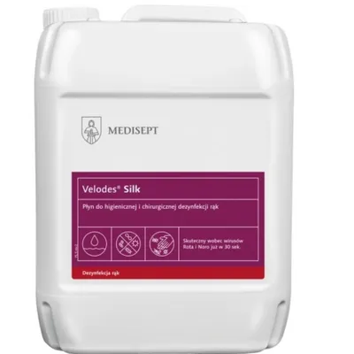Velodes silk 5 l płyn do higienicznej i chirurgicznej dezynfekcji rąk MEDISEPT