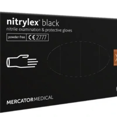 Mercator nitrylex black rękawiczki jednorazowe nitrylowe xl 100 szt. czarne