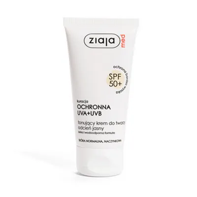 Ziaja med kuracja ochronna uva+uvb tonujący krem do twarzy odcień naturalny 50 ml