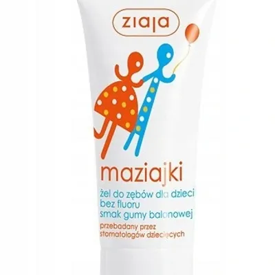 Ziaja maziajki żel do zębów dla dzieci bez fluoru smak gumy balonowej 50 ml
