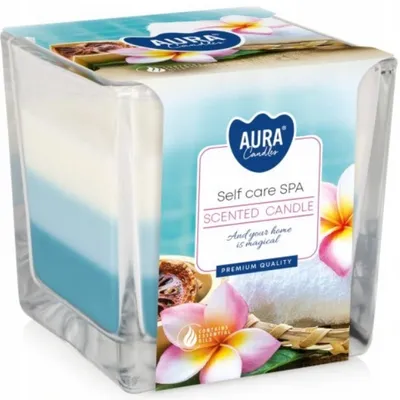 Bispol świeca zapachowa w szkle trójkolorowa 170 g self care spa