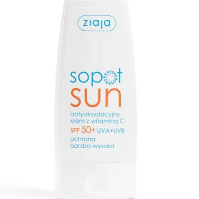Ziaja sopot sun antyoksydacyjny krem z witaminą c spf 50+ uva + uvb ochrona bardzo wysoka 50ml
