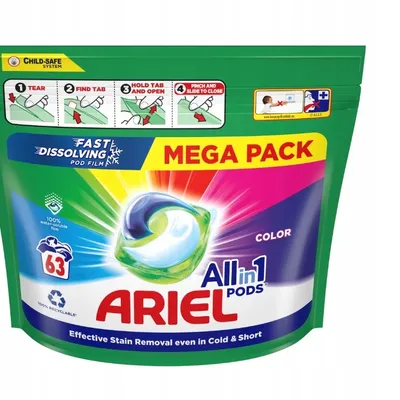 Ariel all in 1 pods color kapsułki do prania 63 szt.