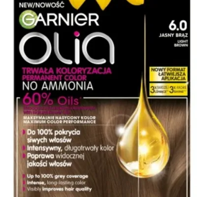 Garnier olia farba do włosów 6.0 jasny brąz