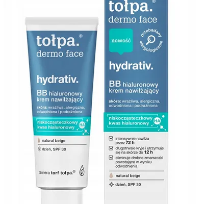 Tołpa dermo face hydrativ bb hialuronowy krem nawilżający na dzień spf30 40 ml