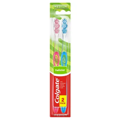 Colgate twister szczoteczka do mycia zębów medium 2 sztuki