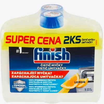 Finish płyn do czyszczenia zmywarek duopack 2x 250 ml lemon