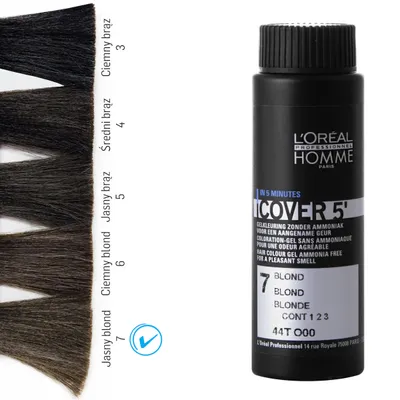Loreal homme cover 5 tonująca farba do włosów 7 blond 50ml