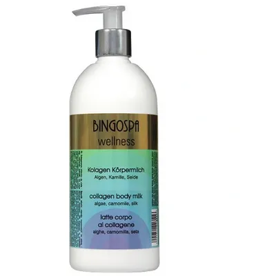 Bingospa kolagenowe mleczko do ciała z algami,rumiankiem i jedwabiem 500 ml