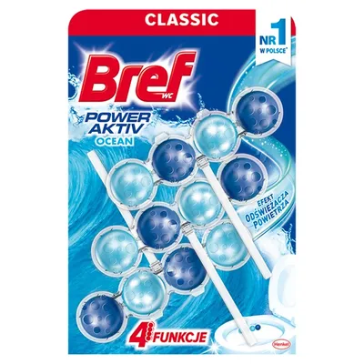 Bref wc power aktiv zawieszka myjąco-zapachowa do muszli wc ocean 3 x 50 g