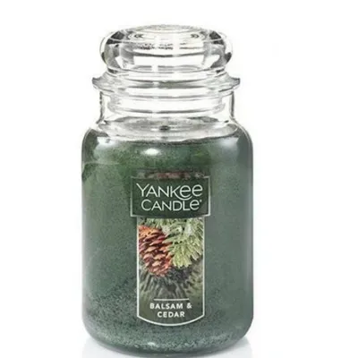 Yankee candle large jar balsam & cedar 623g
