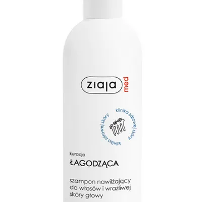 Ziaja med kuracja łagodząca szampon nawilżający do włosów i wrażliwej skóry głowy 300 ml