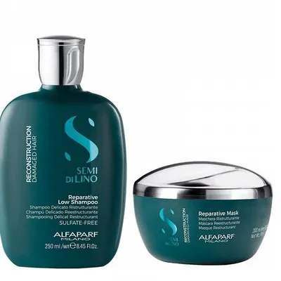 Alfaparf semi di lino reparative low szampon 250 ml + maska 200 ml