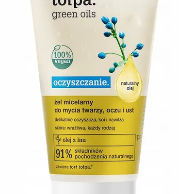 Tołpa green oils oczyszczanie żel micelarny do mycia twarzy oczu ust łagodzący podrażnienia 150 ml