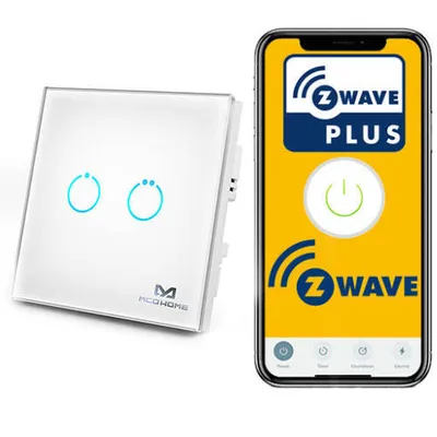 Włącznik światła (2 przyciski )MH-S312 MCOHome Biały Z-Wave