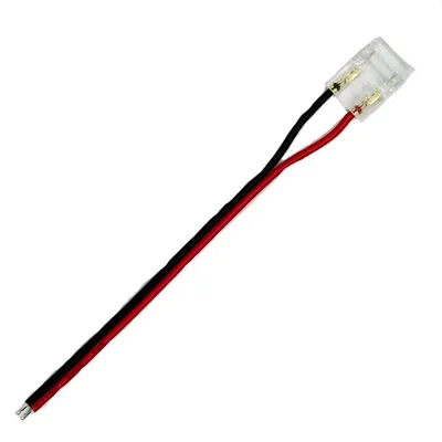 Złączka do Taśmy LED COB 10mm z Przewodami 10cm zacisk szybki montaż